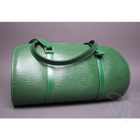 Louis Vuitton Green Epi Soufflot Shoulder Bag