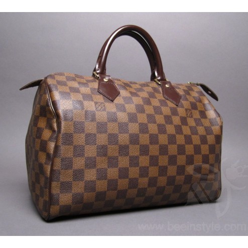 Louis Vuitton Damier Ebene Speedy 30 Handbag 