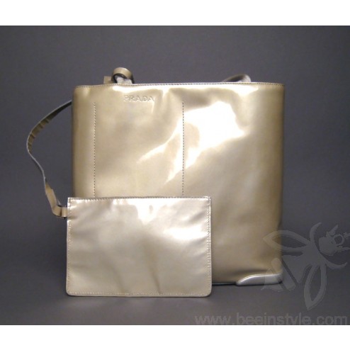 Prada Green Patent Leather Shoulder Bag