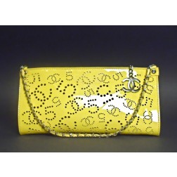 Chanel Perforated Yellow Pochette