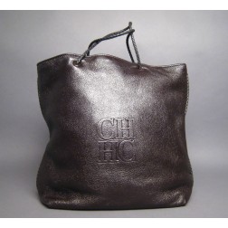 Authentic Carolina Herrera Brown Leather Large Tote MINT