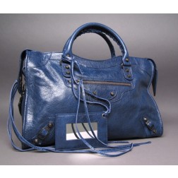 Balenciaga Bleu Mineral City 2013 Handbag NEW