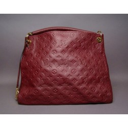 Louis Vuitton Dark Red Flamme Monogram Empreinte Leather Artsy MM Bag