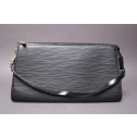 Louis Vuitton Black Epi Leather Pochette Clutch Handbag